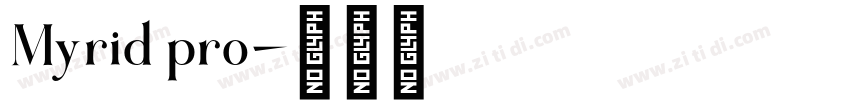 Myrid pro字体转换